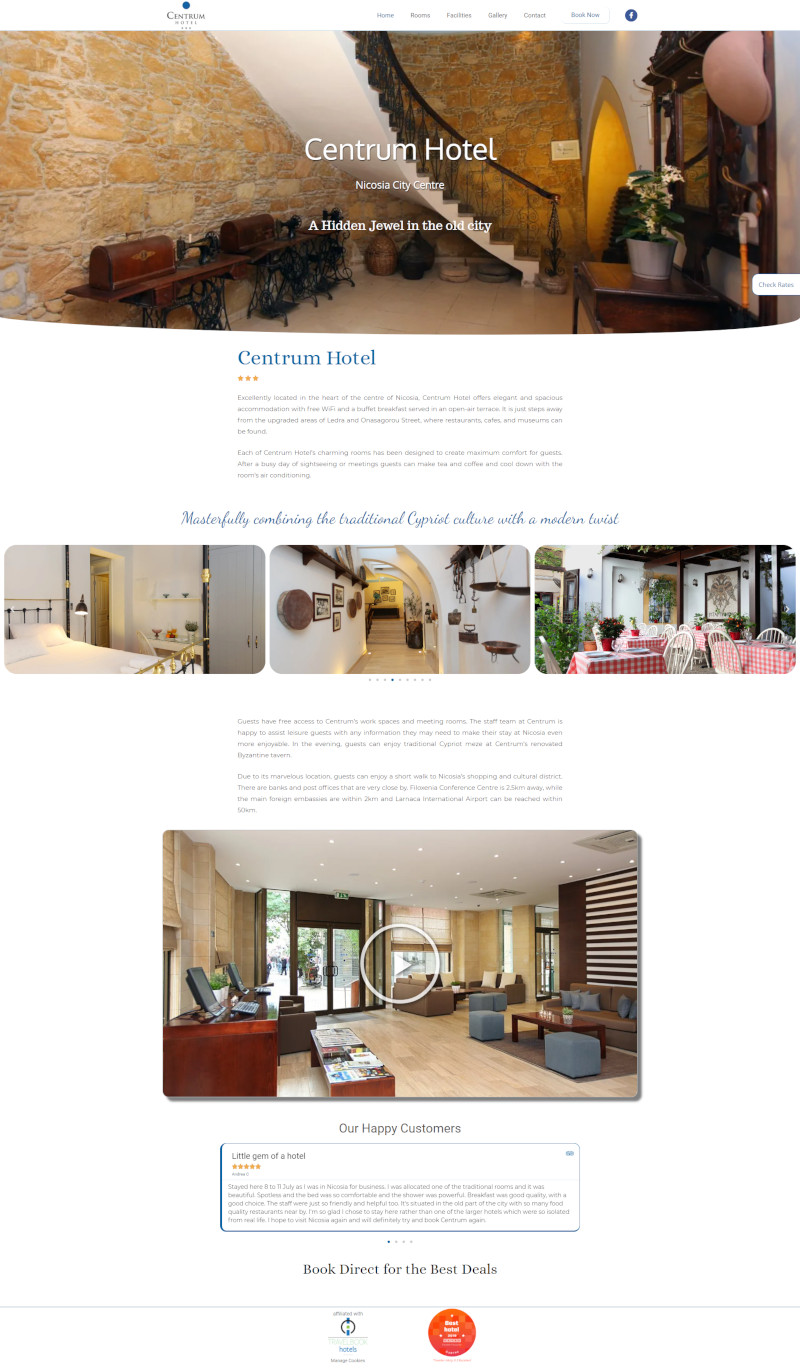 Desktop design for Centrum Hotel