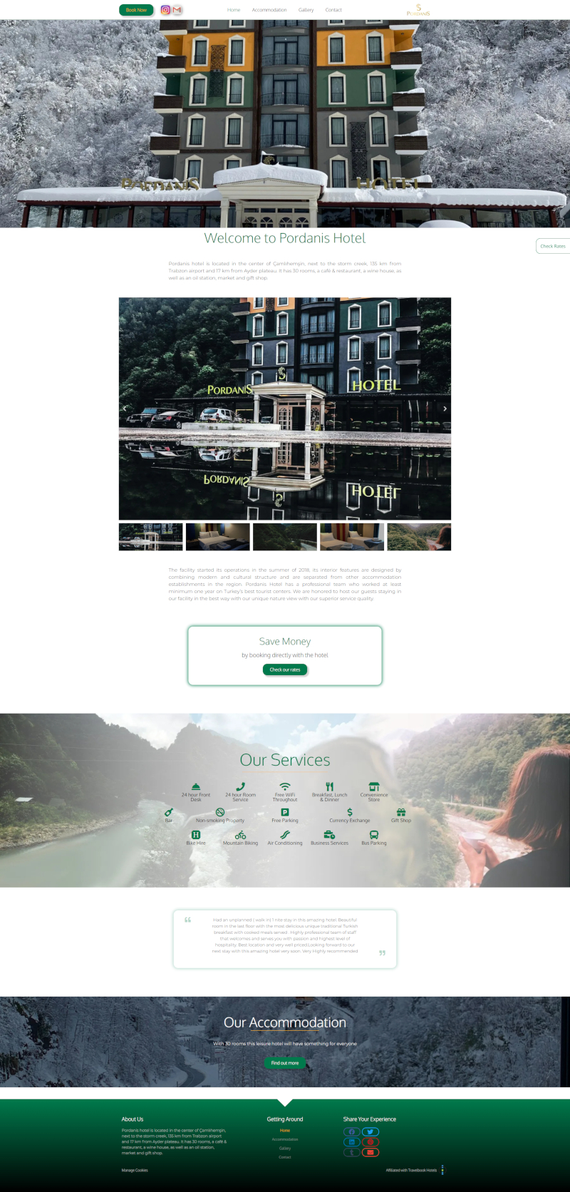 Desktop design for Pordanis Hotel